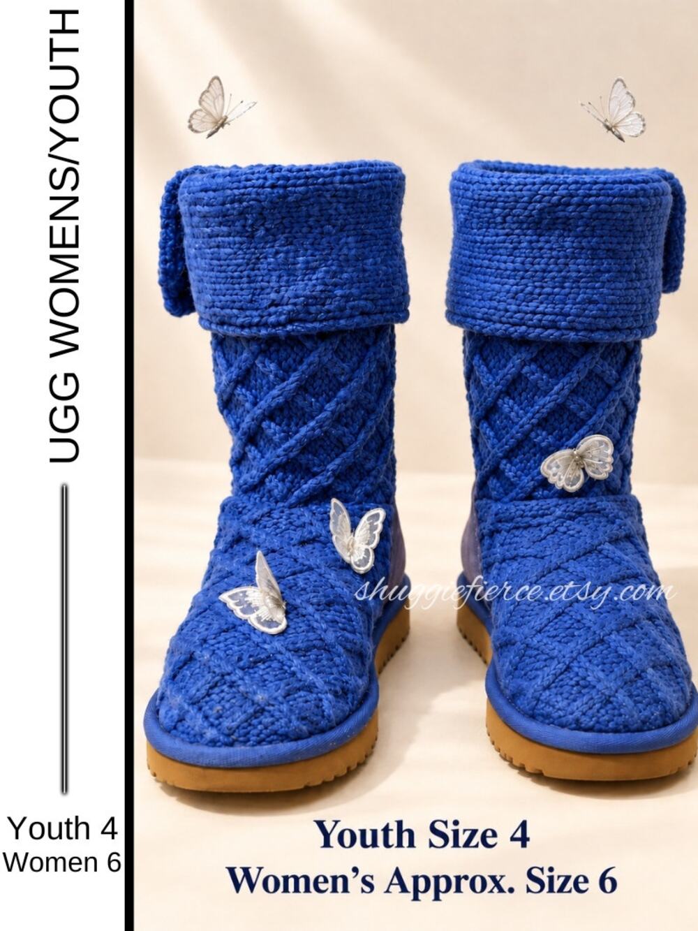 MSRP: $120 ✨ UGG Upcycled Lattice Cardy Butterfly Boots | Youth 4 / Women’s 5 ✨